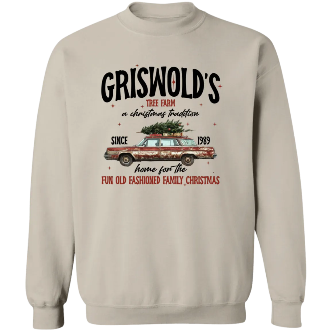 Griswold Christmas Tree Farm Gildan Crewneck Sweatshirt – Vintage Holiday Style!