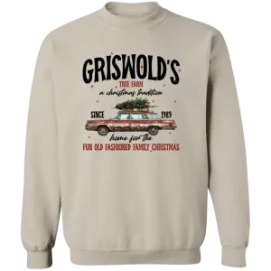 Griswold Christmas Tree Farm Gildan Crewneck Sweatshirt – Vintage Holiday Style!