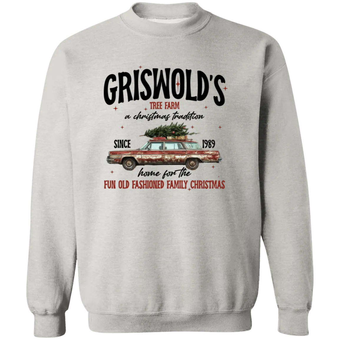 Griswold Christmas Tree Farm Gildan Crewneck Sweatshirt – Vintage Holiday Style!