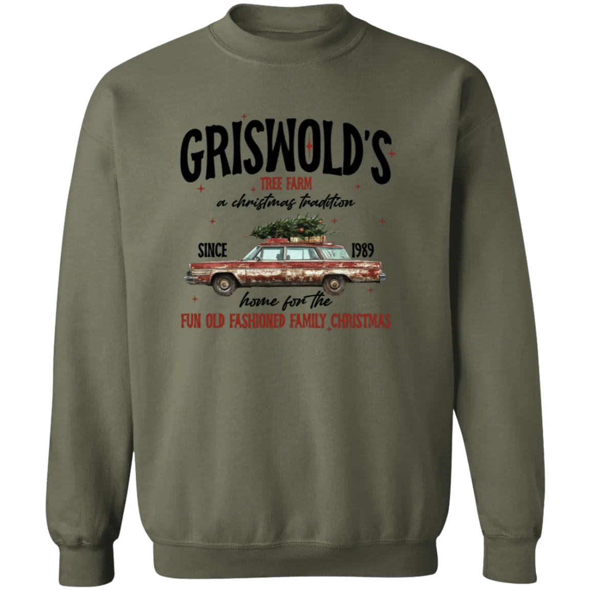Griswold Christmas Tree Farm Gildan Crewneck Sweatshirt – Vintage Holiday Style!