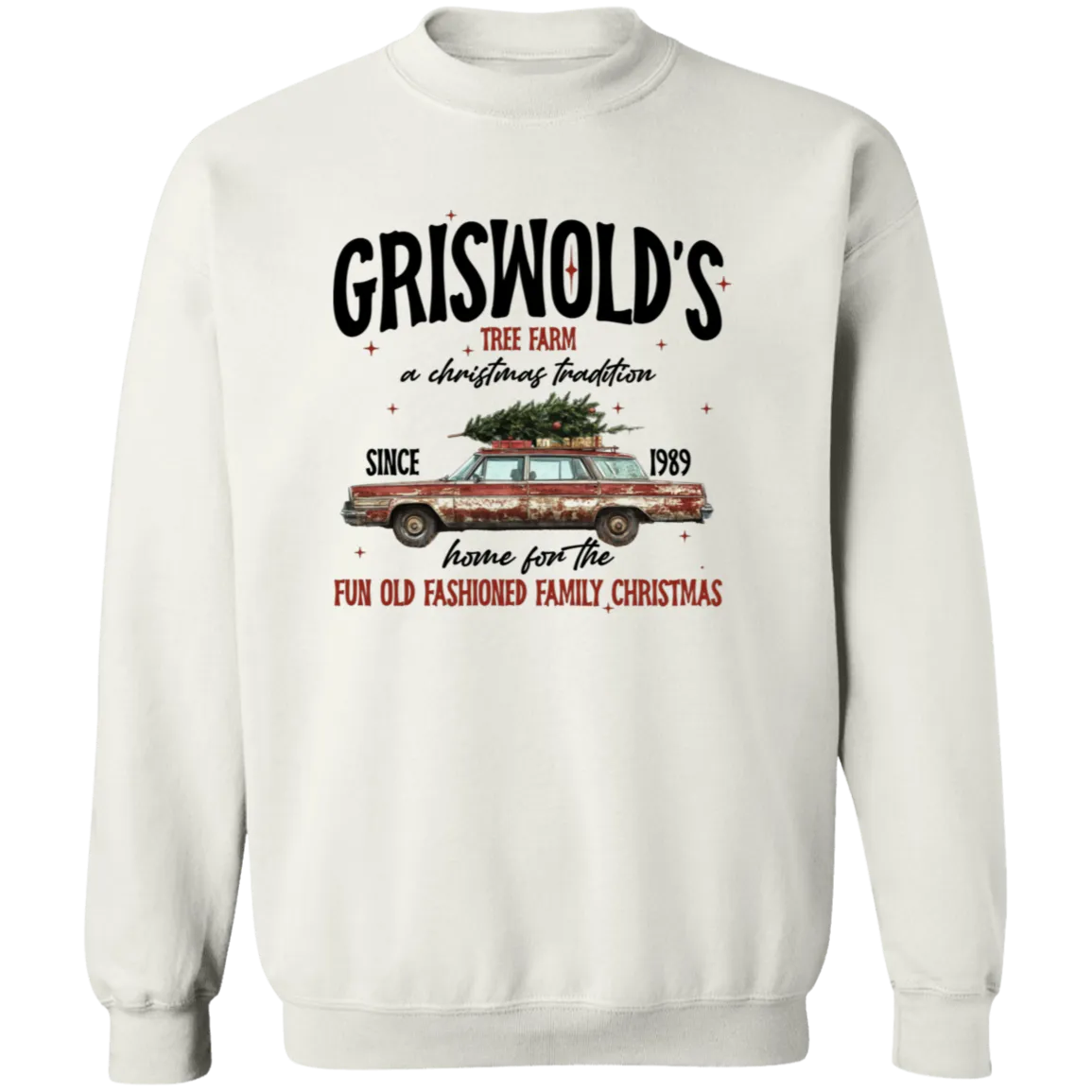 Griswold Christmas Tree Farm Gildan Crewneck Sweatshirt – Vintage Holiday Style!