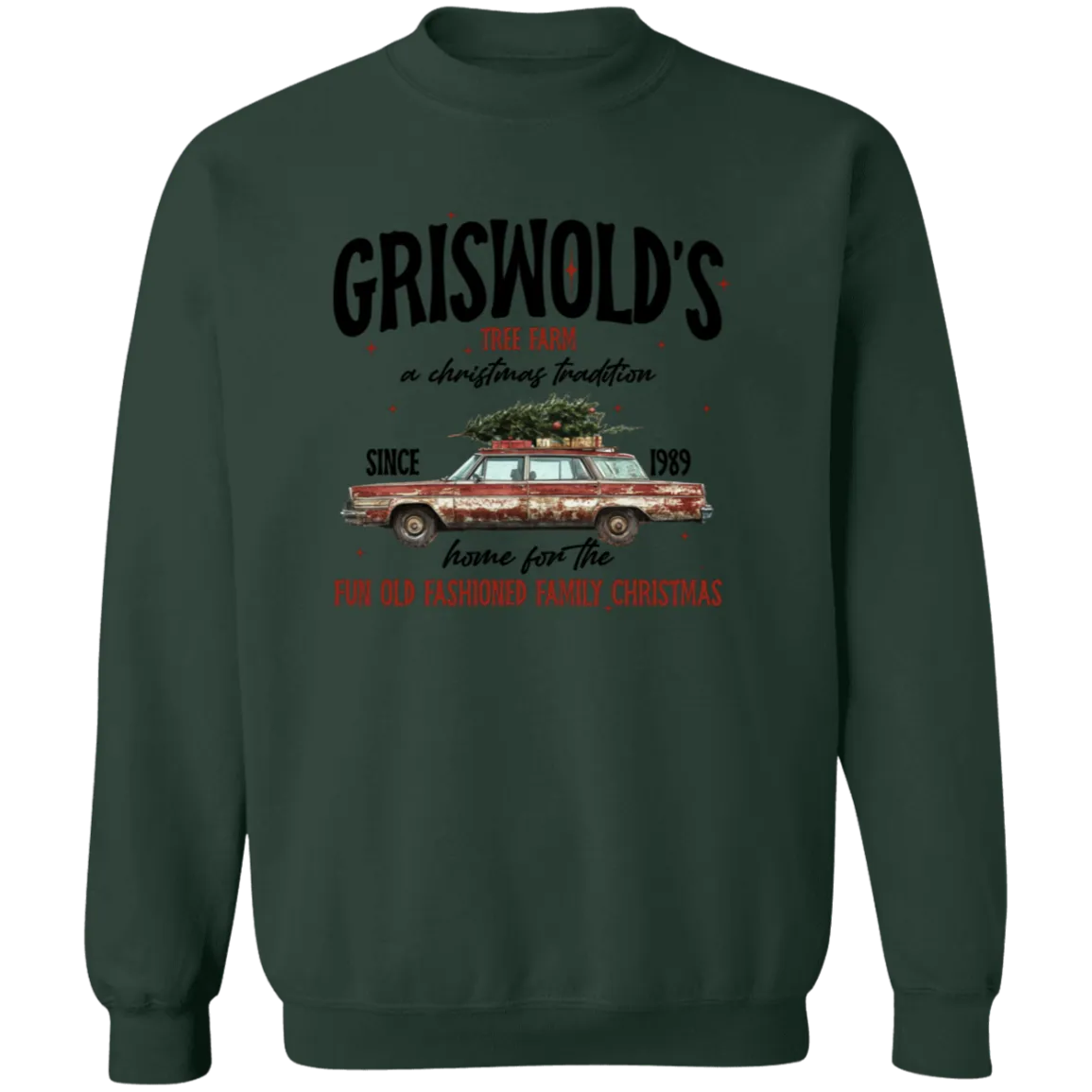 Griswold Christmas Tree Farm Gildan Crewneck Sweatshirt – Vintage Holiday Style!