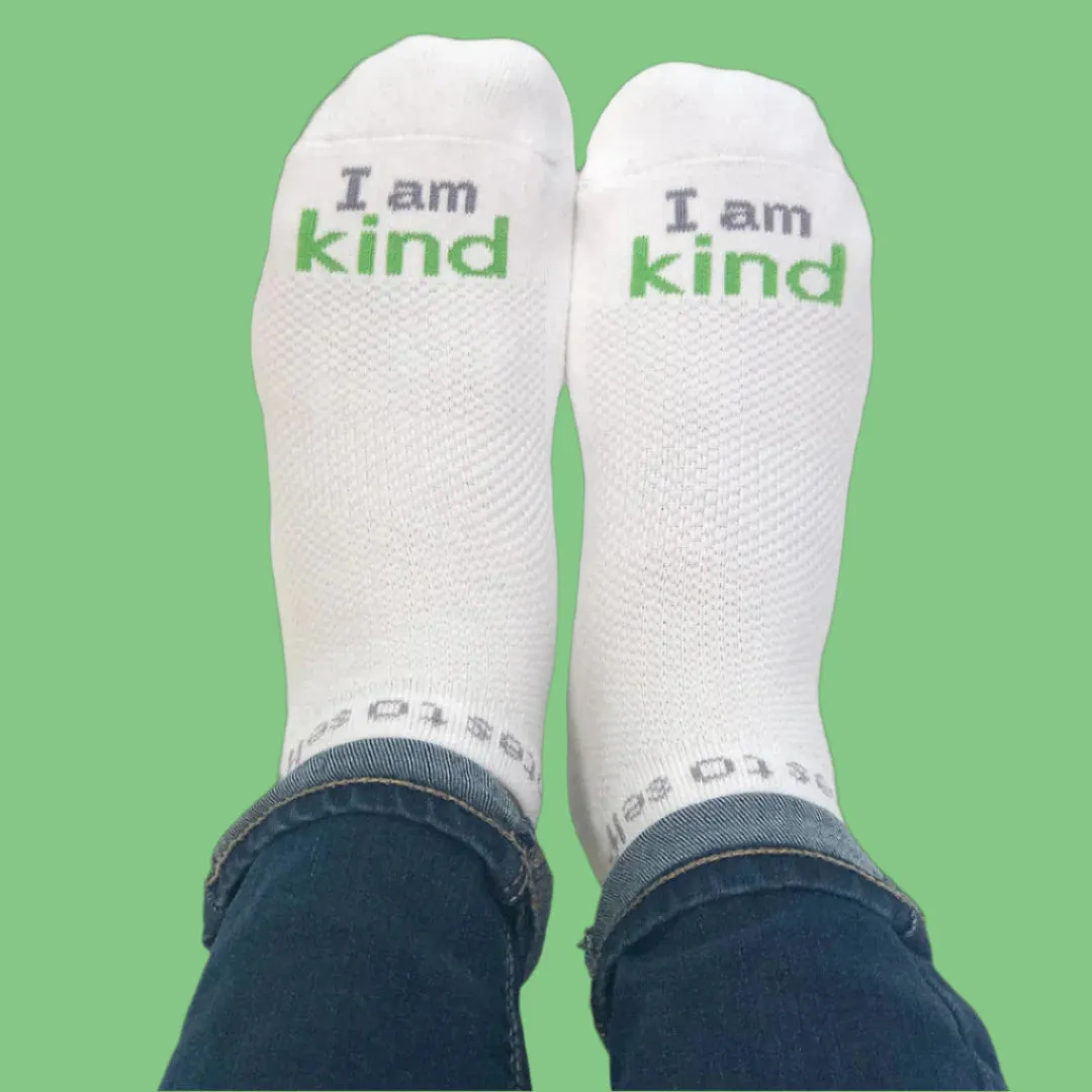 I am kind - white low-cut socks