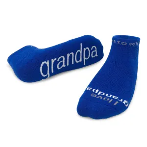 I love grandpa® royal blue low-cut socks