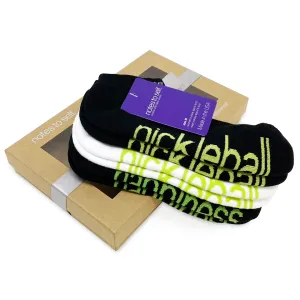 I love playing® pickleball = happiness - 3 pairs of socks in a gift box