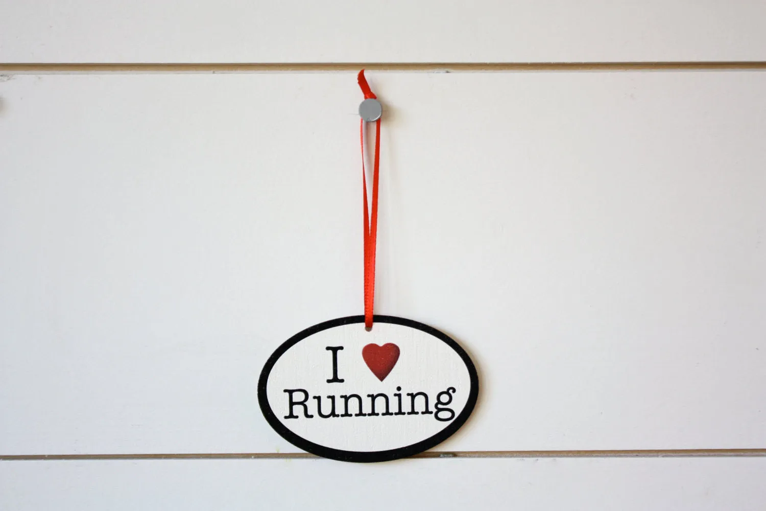 I Love Running Christmas Ornament - Great gift for runners!