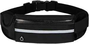 Inrali Waterproof Outdoors Running Waist Pack,Running Belt for Women & Men,Running Belt Waist Bag,Waist bag for Running Hiking Climbing,Running Fanny Pack,Running Belt for Phone & Running Accessories (Black)
