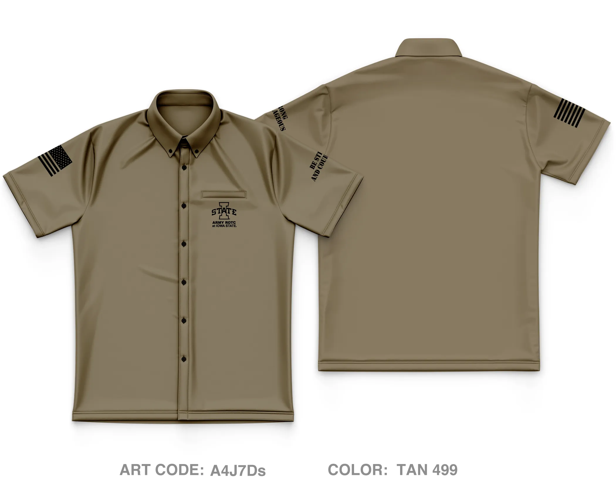 Iowa State University Reserve Officer's Training Corps Core Men's SS Performance Party Shirt - A4J7Ds