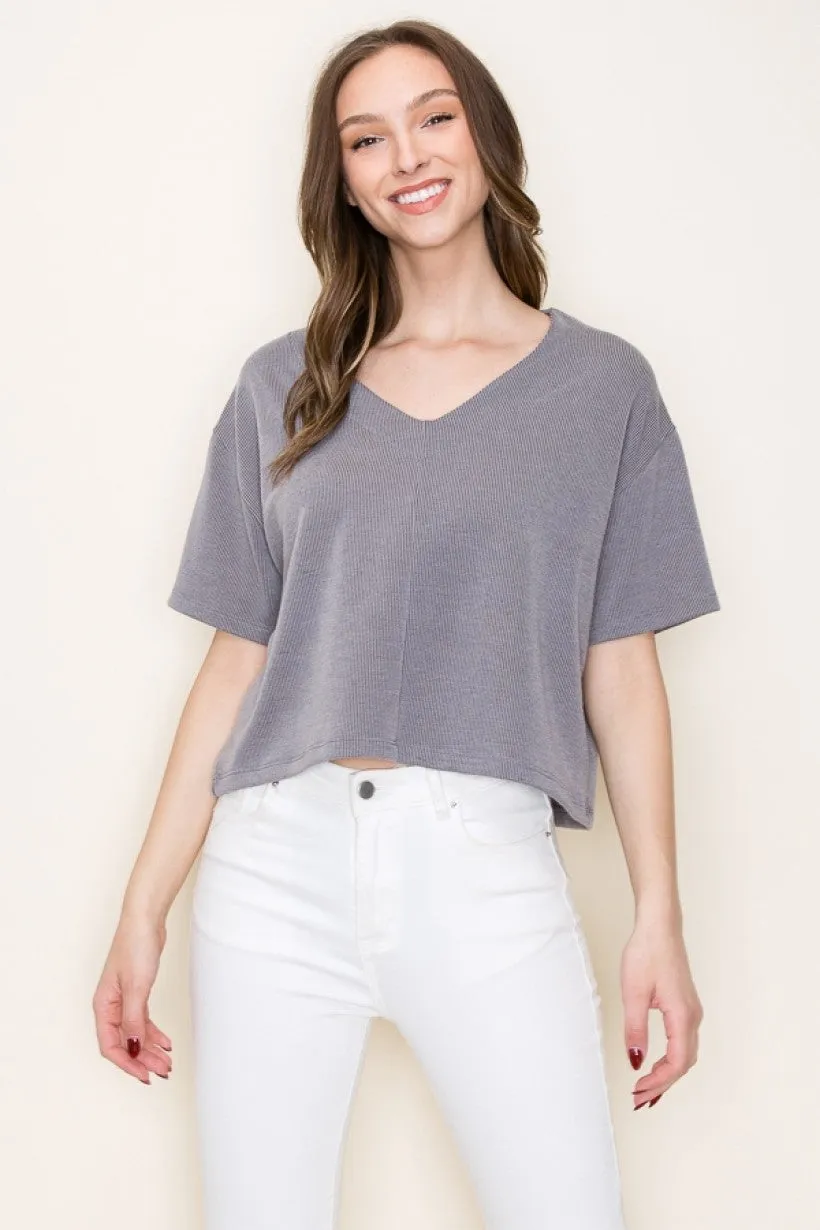 It Feels Right Ribbed Crop Top