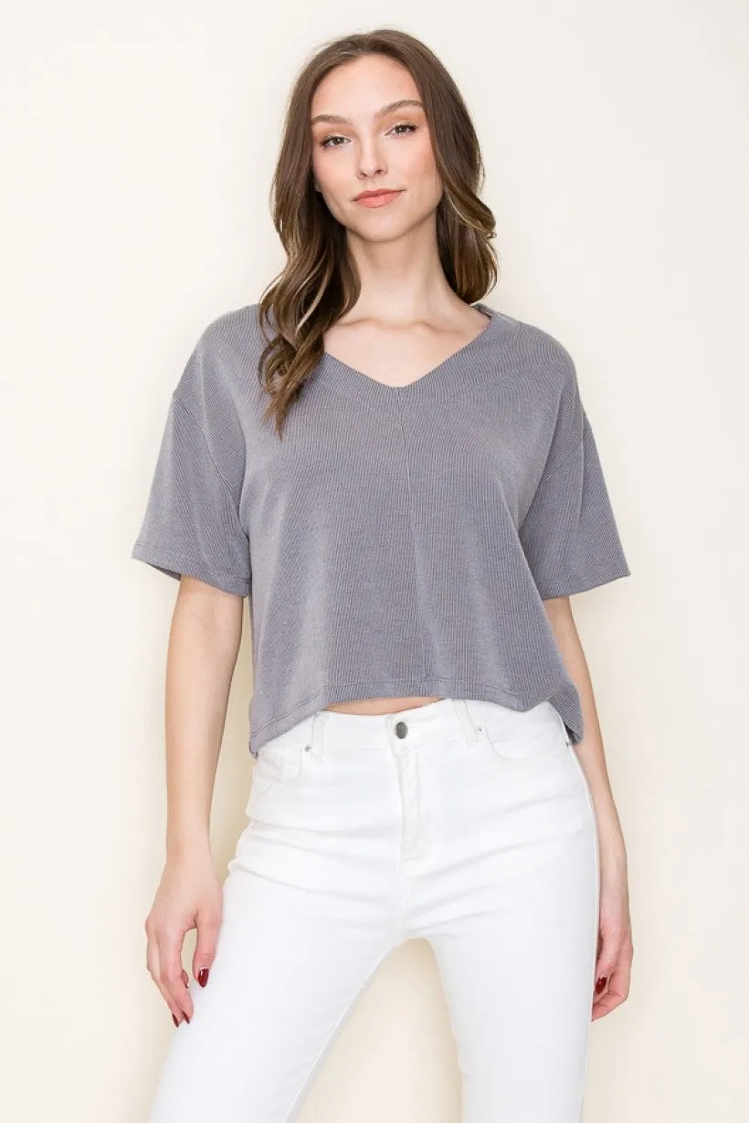 It Feels Right Ribbed Crop Top