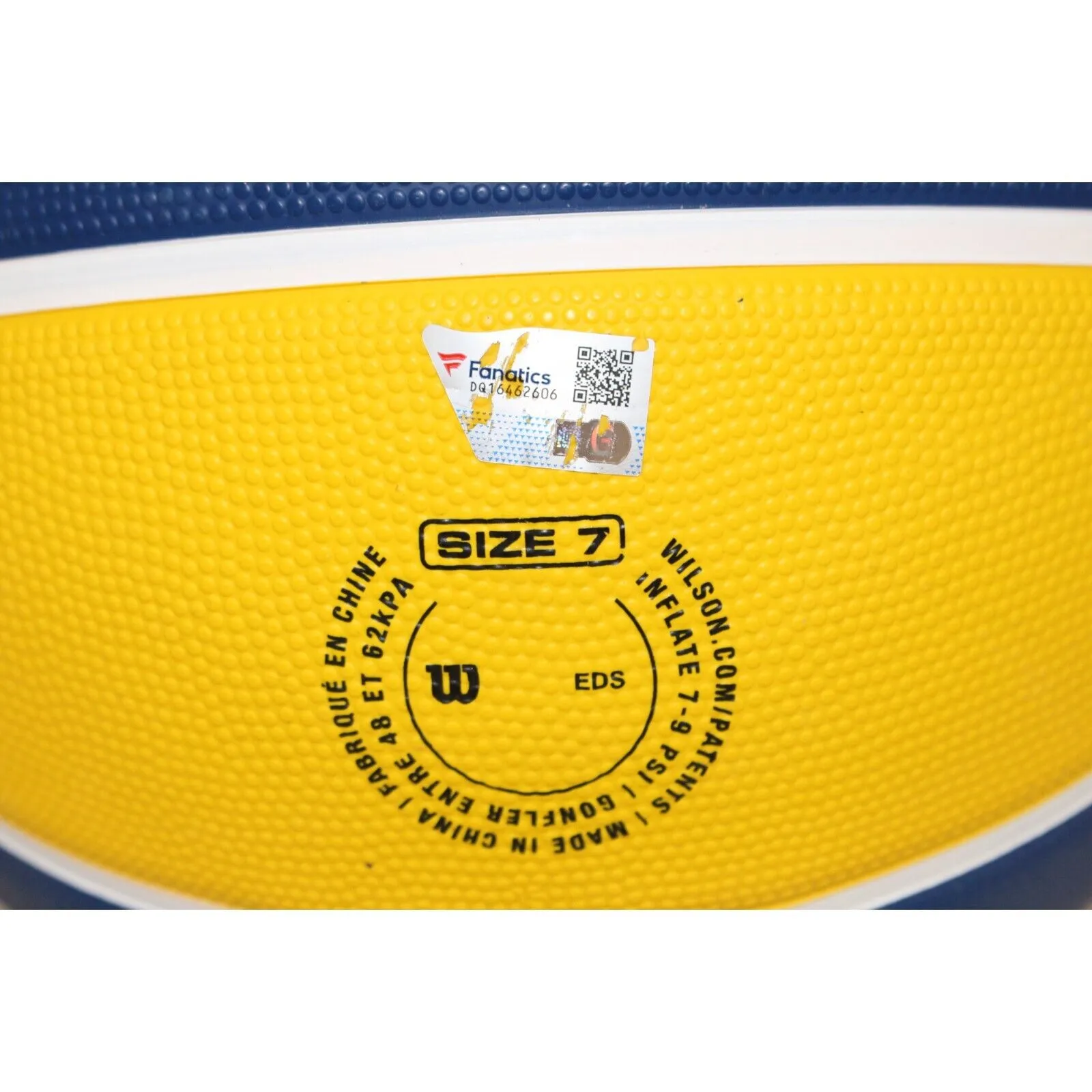 Jamal Murray Autographed/Signed Denver Nuggets Blue Yellow Basketball FAN 43978