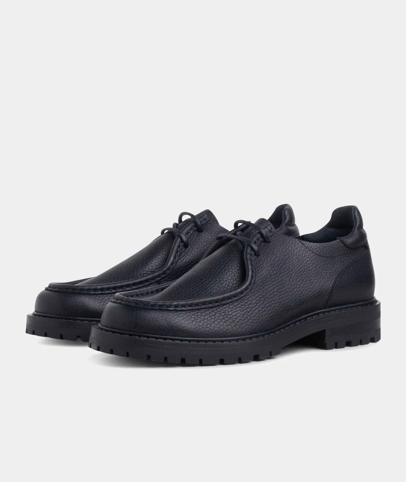 Jaz Low Top - Black Tumbled Leather