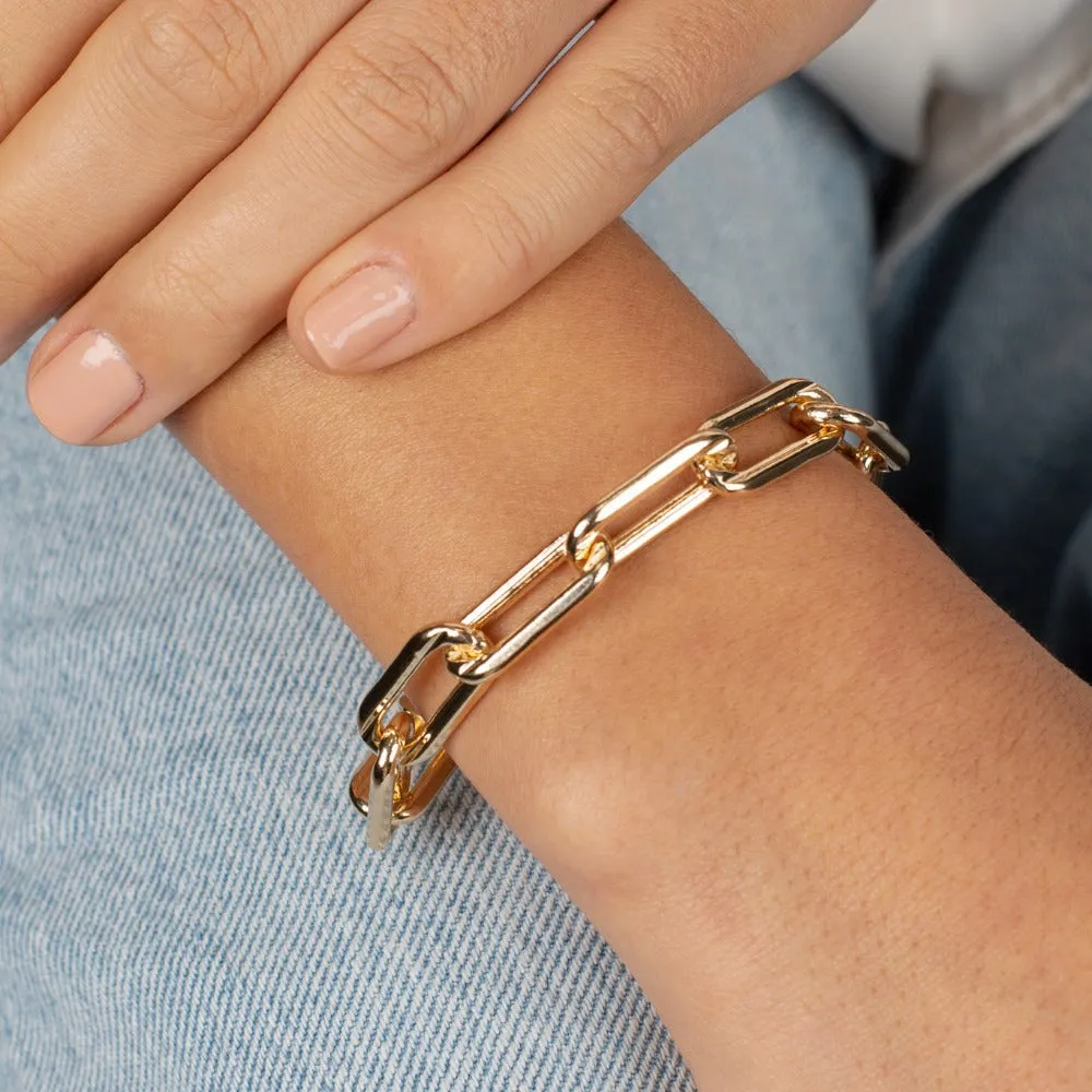 Jumbo Paperclip Link Bracelet