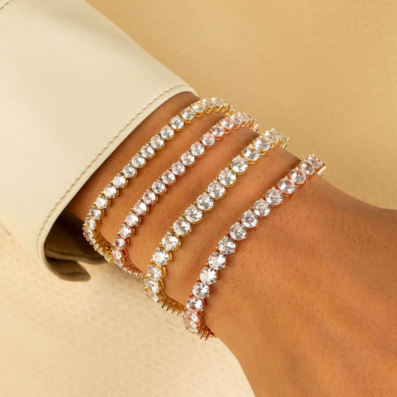 Large Three Prong Tennis Bracelet