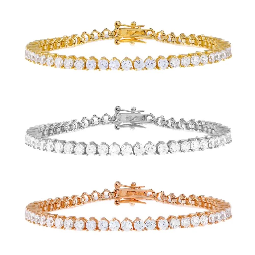 Large Three Prong Tennis Bracelet