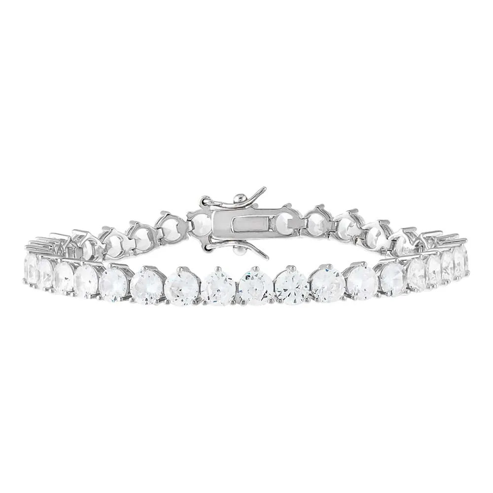 Large Three Prong Tennis Bracelet