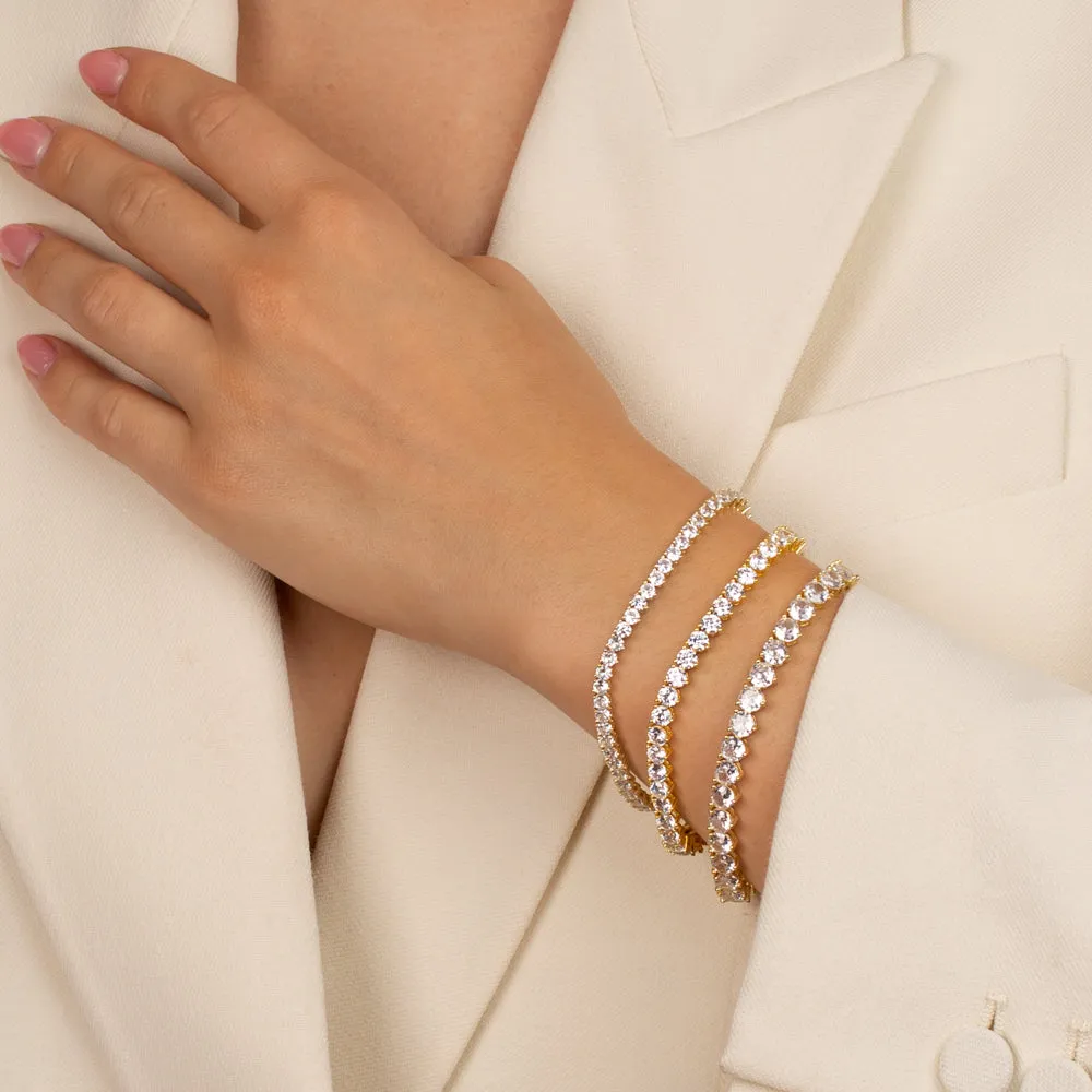 Large Three Prong Tennis Bracelet