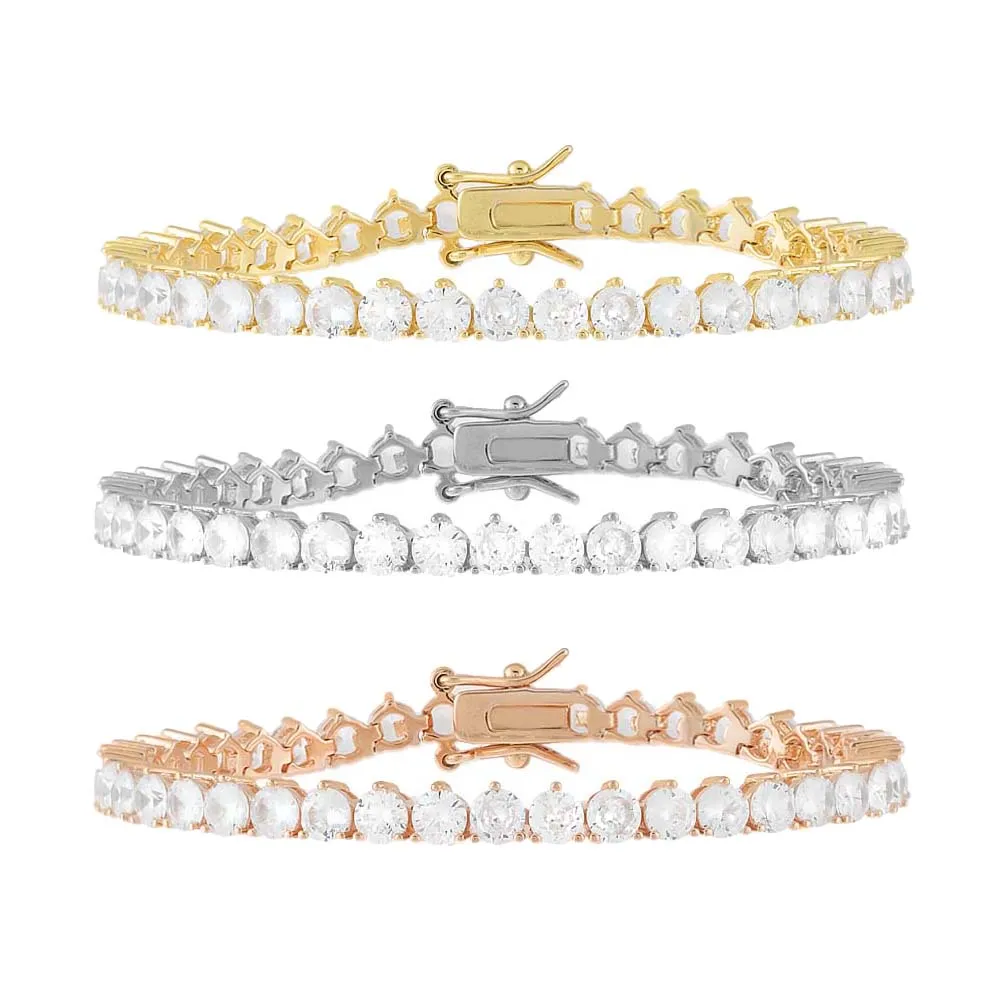 Large Three Prong Tennis Bracelet