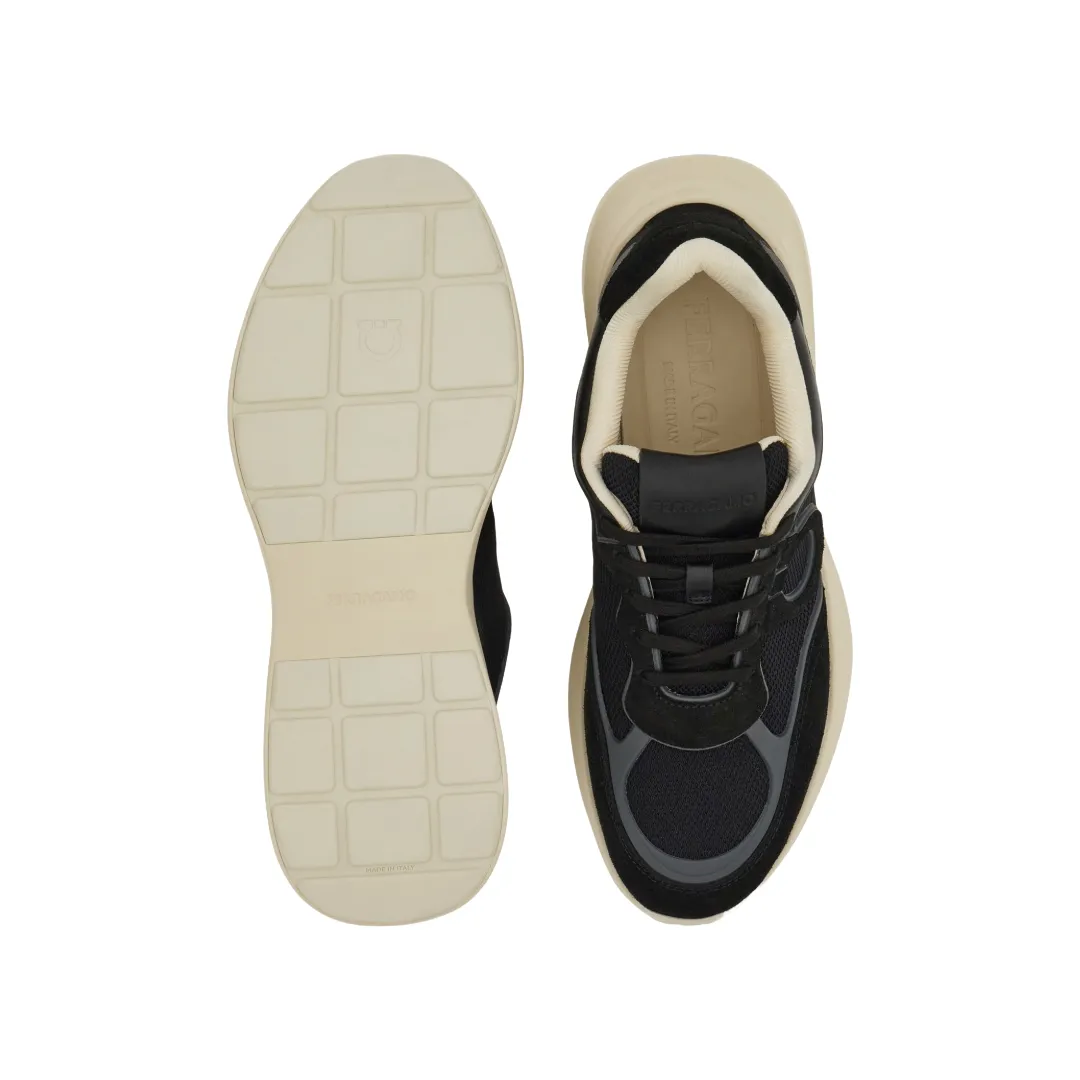 LOW TOP SNEAKER WITH GANICINI ORNAMENT BLACK