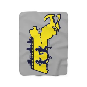 Massachusetts Runner Sherpa Fleece Blanket