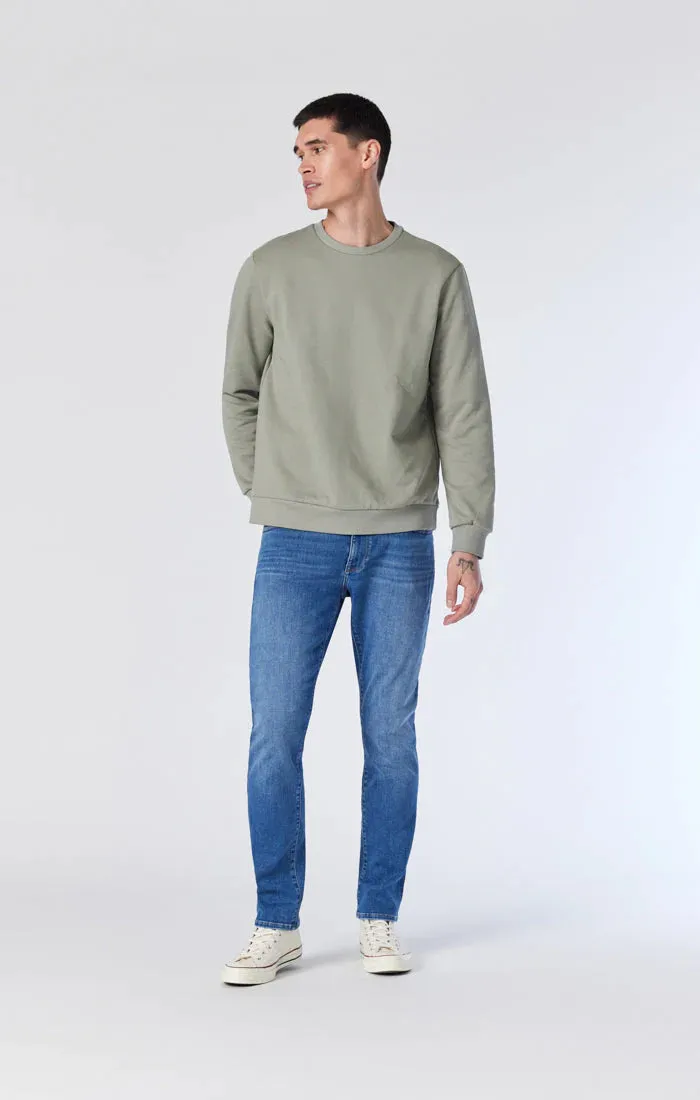 Mavi Jake Slim Jean - Mid Brushed Athletic