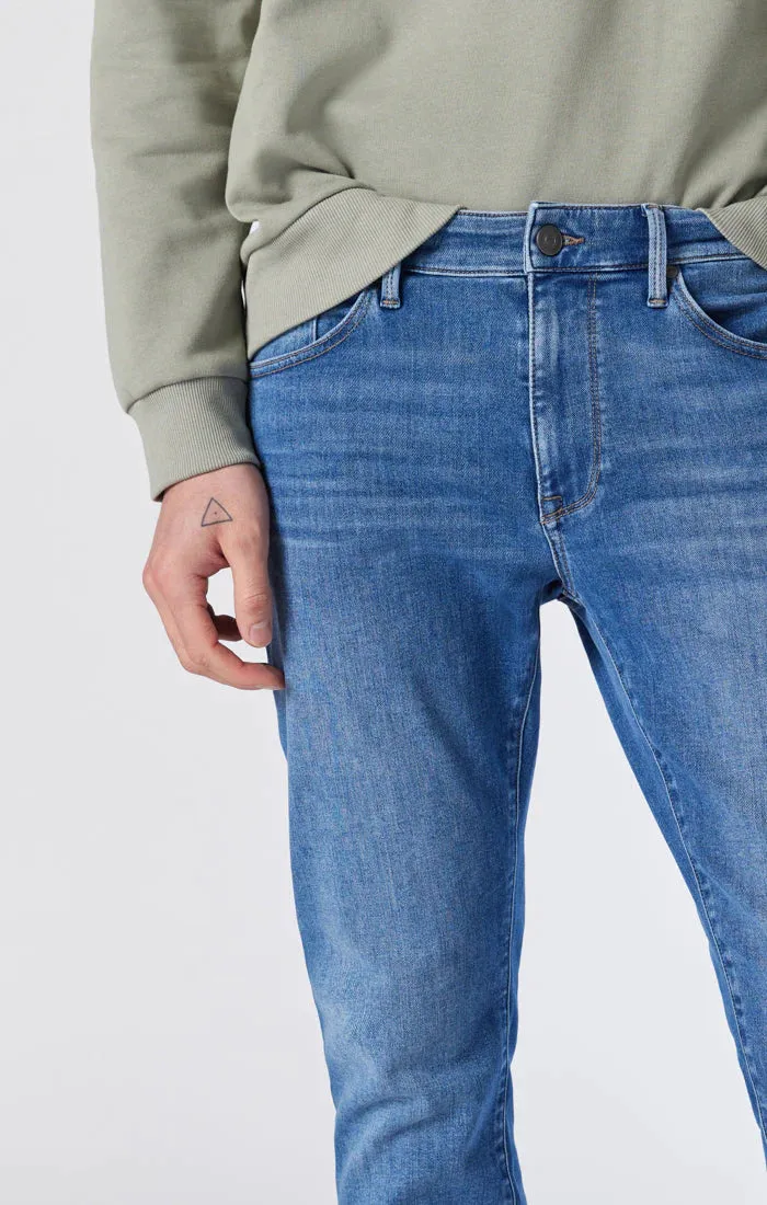 Mavi Jake Slim Jean - Mid Brushed Athletic