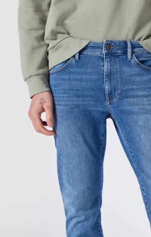 Mavi Jake Slim Jean - Mid Brushed Athletic