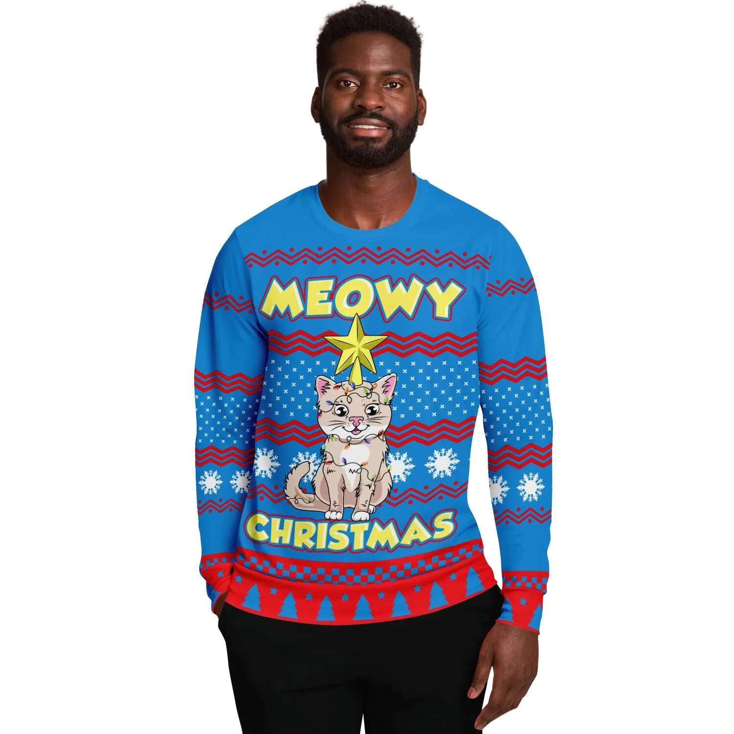 Meowy Christmas -  Athletic Sweatshirt
