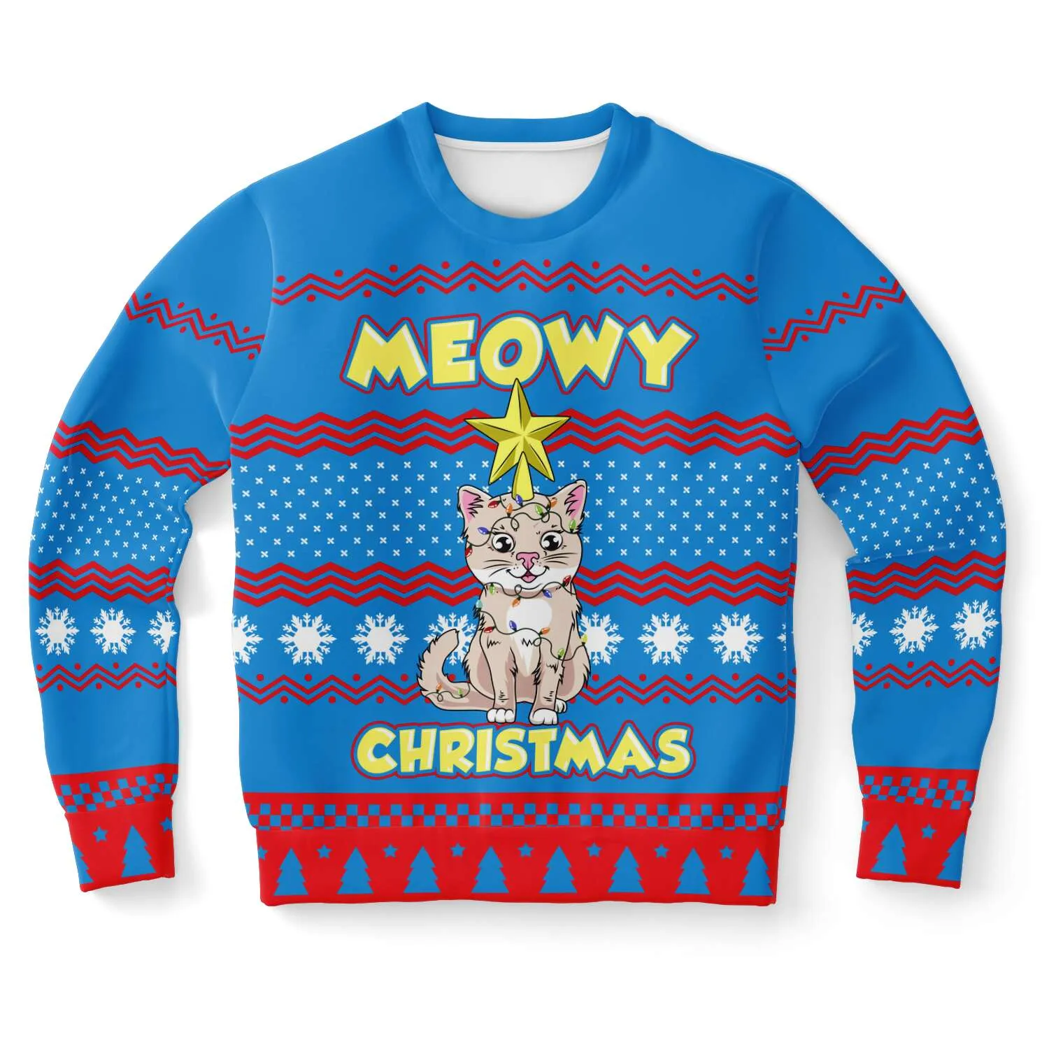 Meowy Christmas -  Athletic Sweatshirt