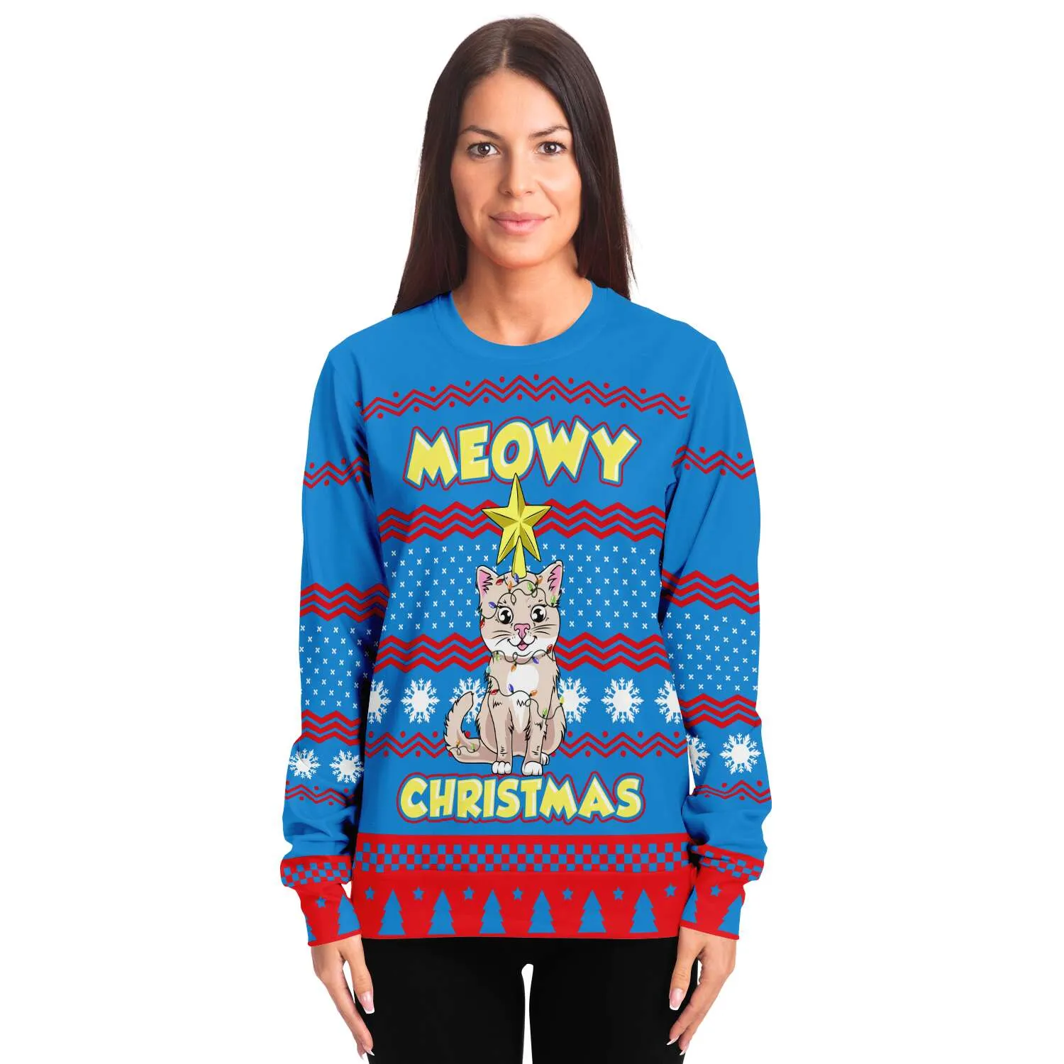 Meowy Christmas -  Athletic Sweatshirt