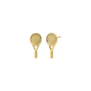Mini Solid Tennis Racket Stud Earring