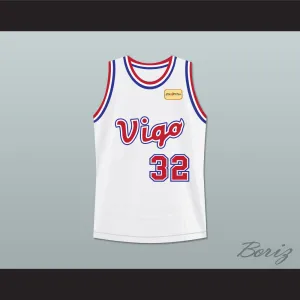 Monica Wright 32 Vigo Basketball Jersey with Love and Basketball Patch