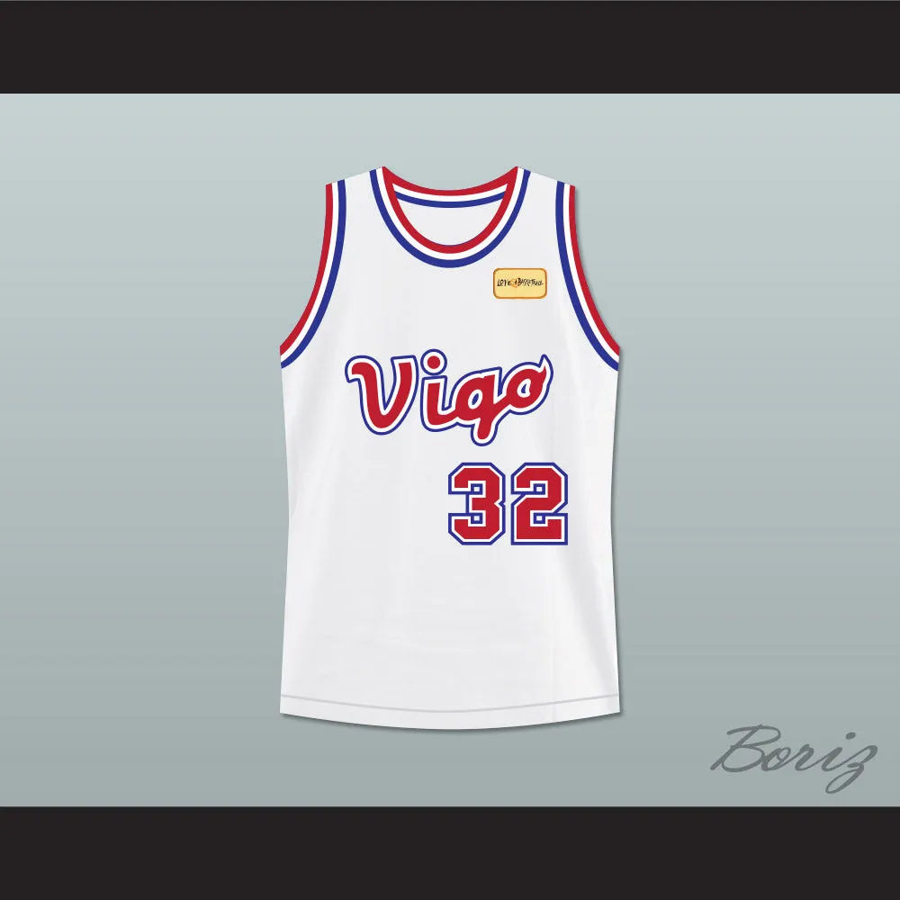 Monica Wright 32 Vigo Basketball Jersey with Love and Basketball Patch