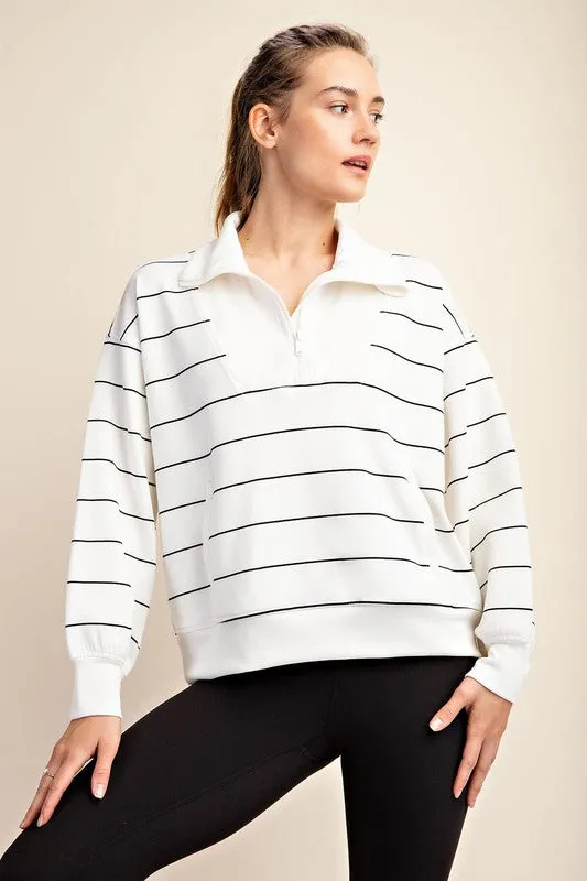 Morgan Scuba Striped Pullover