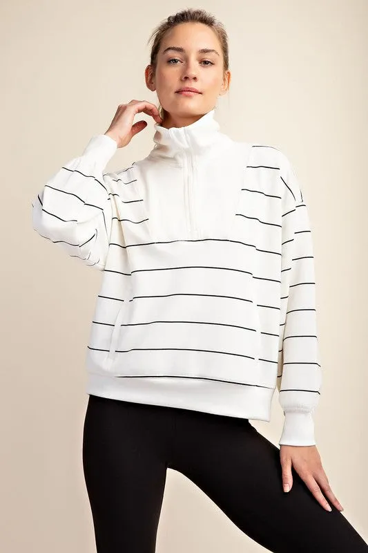 Morgan Scuba Striped Pullover