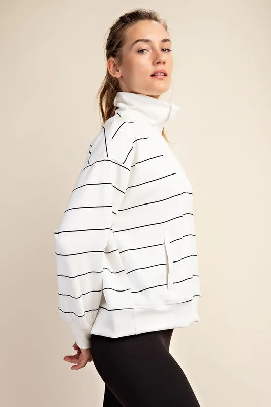 Morgan Scuba Striped Pullover