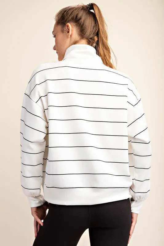 Morgan Scuba Striped Pullover
