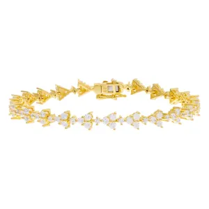 Multi Trio Cluster Tennis Bracelet