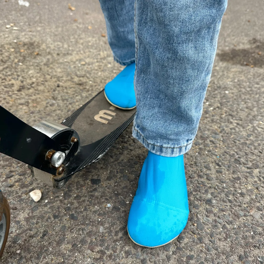 Neon Blue Kids Slipfree Shoes