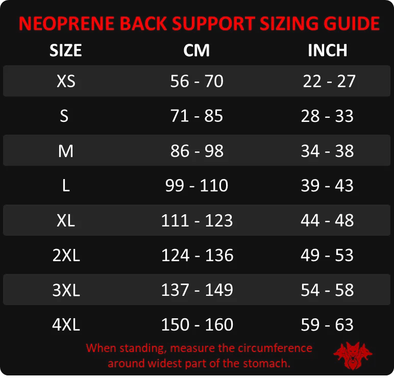 Neoprene Back Support Belt (7mm)