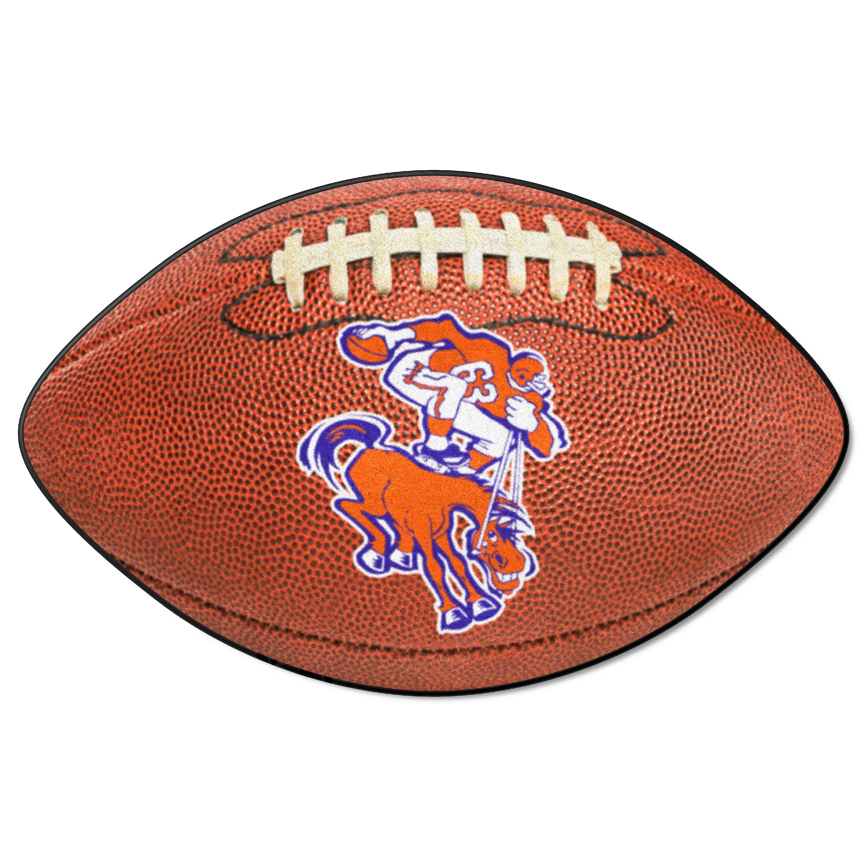NFLV - Denver Broncos Football Mat - Bucking Bronco Logo