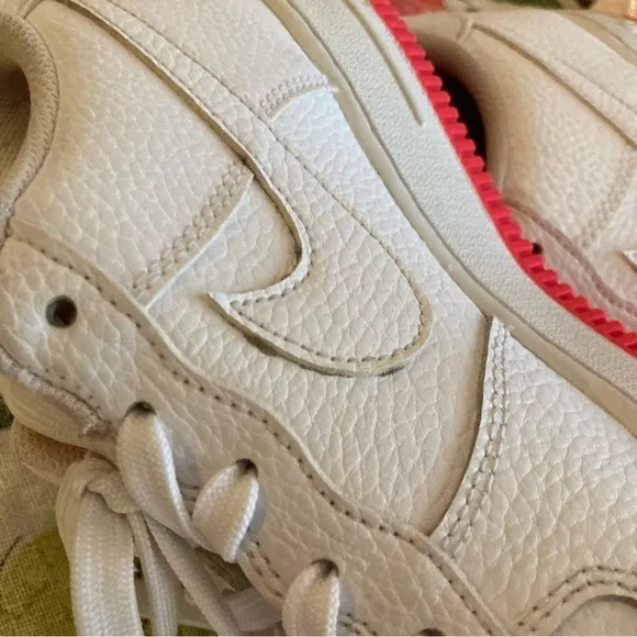 Nike hot pink and white Racer Air Force Ones size 7