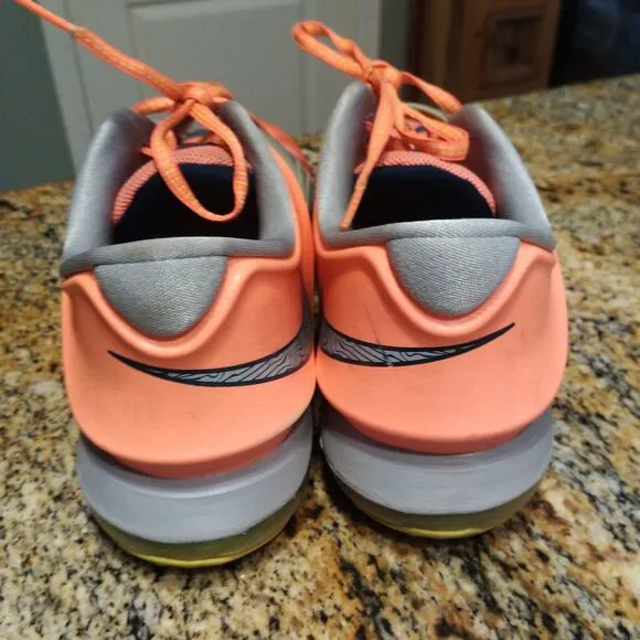 Nike KD VII 35,000 Degrees 669942-800 Basketball Shoes Bright Mango/Grey Sz 7Y