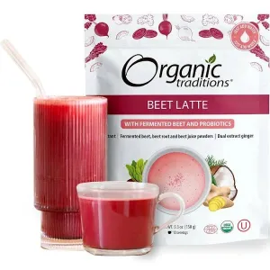 Organic Traditions Beet Latte with Probiotics 150 Grams
