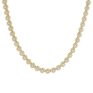Pavé Multi Flower Necklace