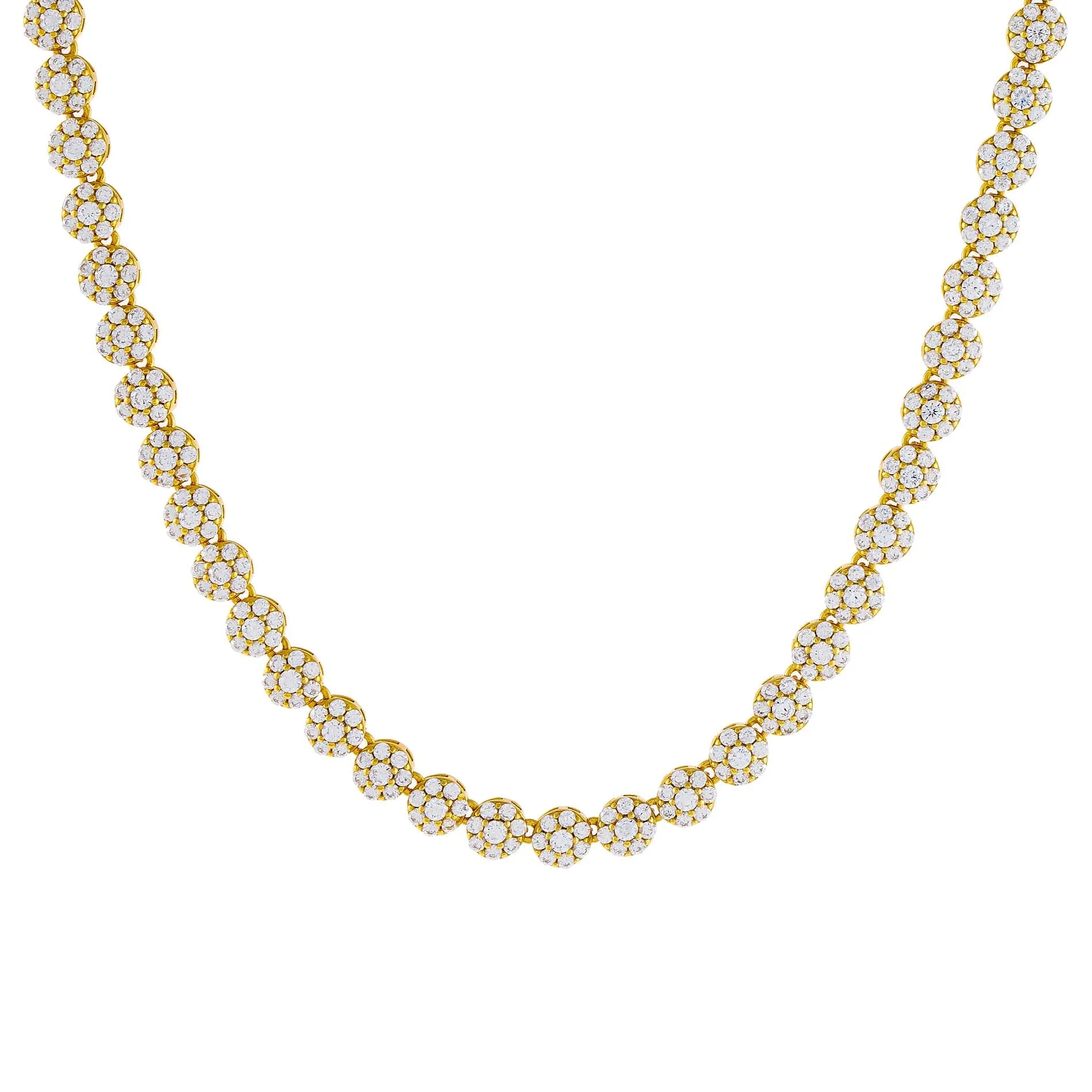 Pavé Multi Flower Necklace