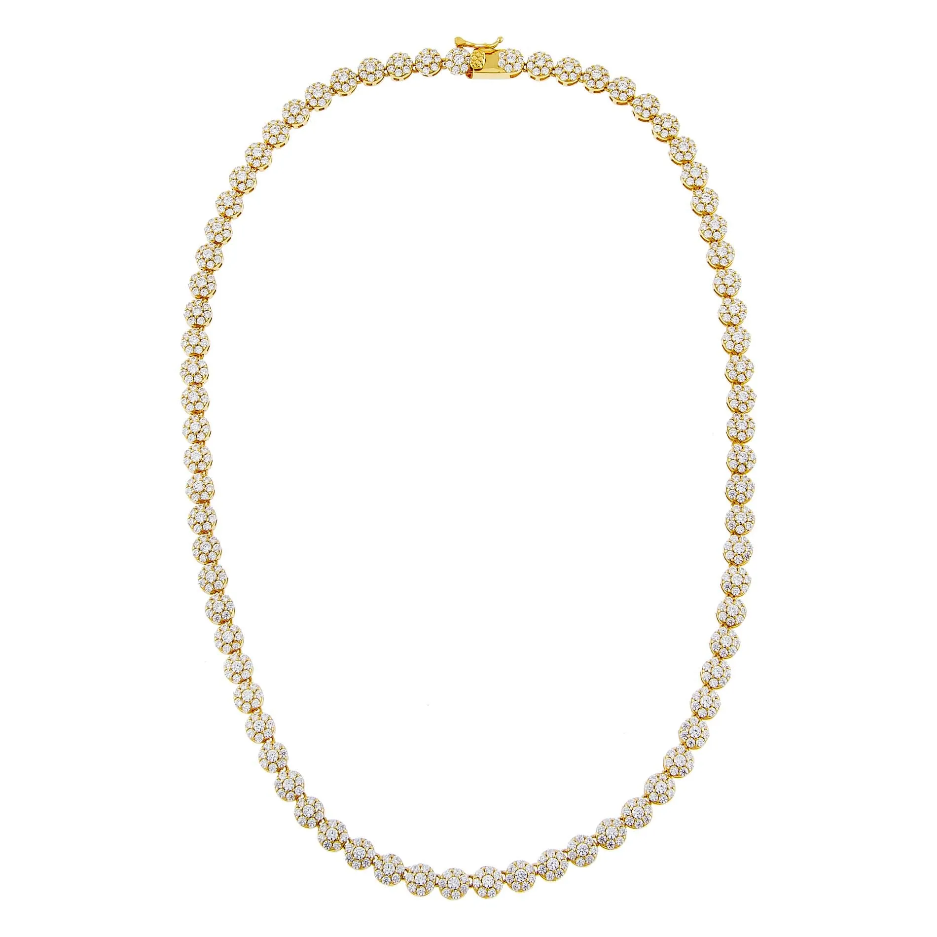 Pavé Multi Flower Necklace