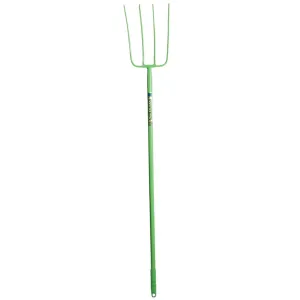 Perry Equestrian 1200mm (48) Straight Handle 4 Prong Steel Manure Fork"