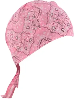 Pink White and Black Doo Rag Paisley Dorag Cotton Chemo Head Cover Skull Cap