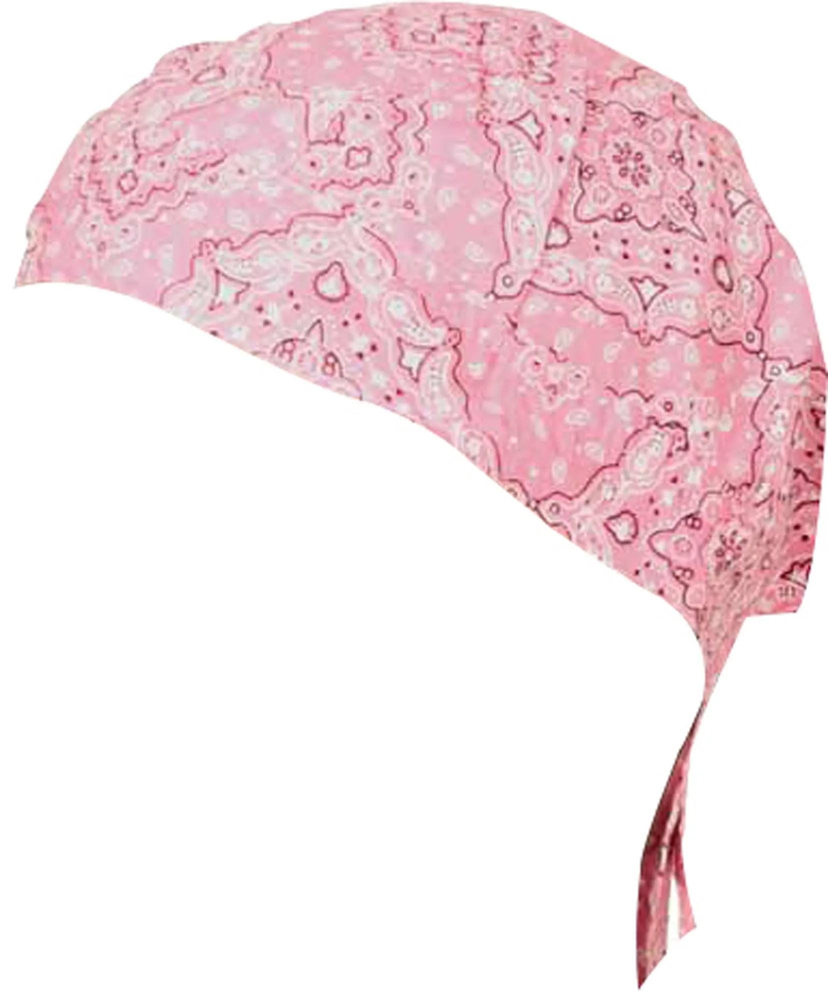 Pink White and Black Doo Rag Paisley Dorag Cotton Chemo Head Cover Skull Cap